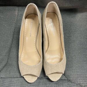 Open toe wedge heels